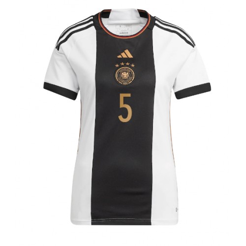 Tyskland Thilo Kehrer #5 Hjemmedrakt Kvinner VM 2022 Kortermet Tyskland Thilo Kehrer #5 Hjemmedrakt Kvinner VM 2022 Kortermet